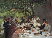 Albert Auguste Fourie The wedding meal in Yport